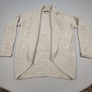 Bluenotes Cardigan Sweater Open Front Knit‎ Women's Size Small Beige Draped